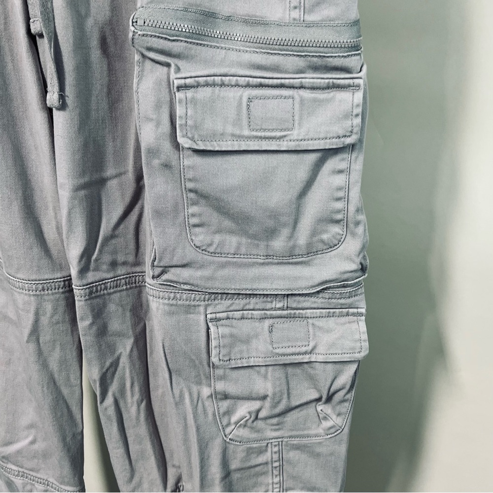 Aeropostale Women’s XS High Rise Cargo Joggers Beige Tan Elastic Waist Pockets - Picture 6 of 11